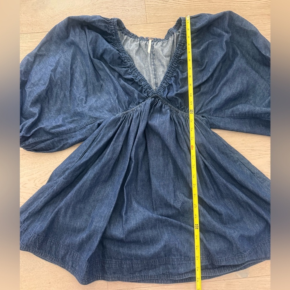 Free People Portia Denim Mini dress size XS - Picture 8 of 11